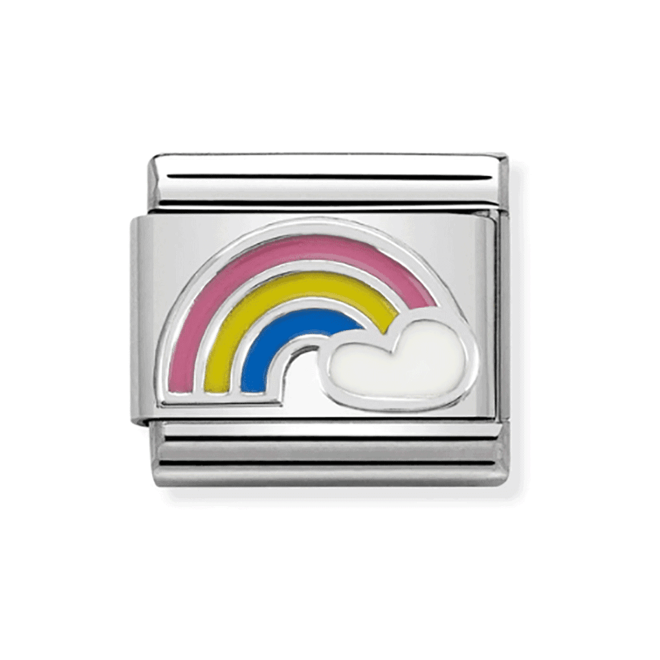 Nomination CLASSIC Silvershine Rainbow & Cloud Charm