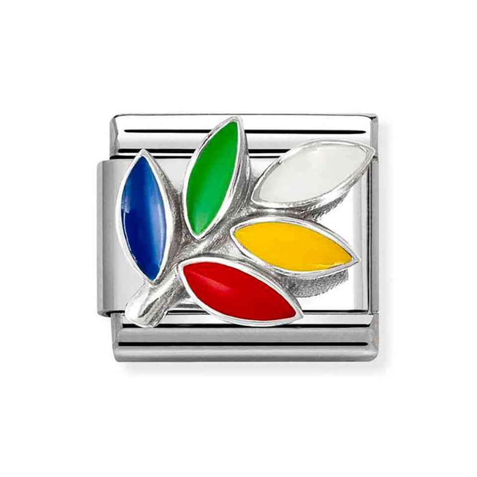 Nomination CLASSIC Silvershine Rainbow Olive Branch Charm