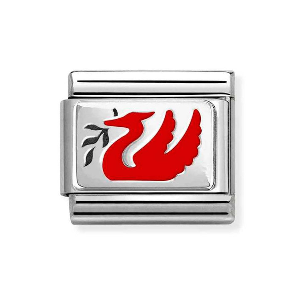 Nomination CLASSIC Silvershine Red Enamel Liverpool  Bird Charm