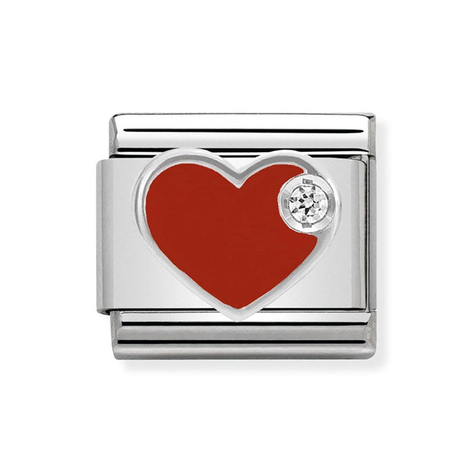 Nomination CLASSIC Silvershine Red Heart Charm