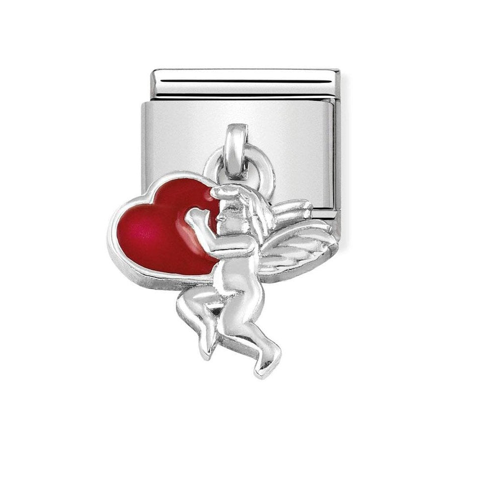 Nomination CLASSIC Silvershine Red Heart Cupid Charm