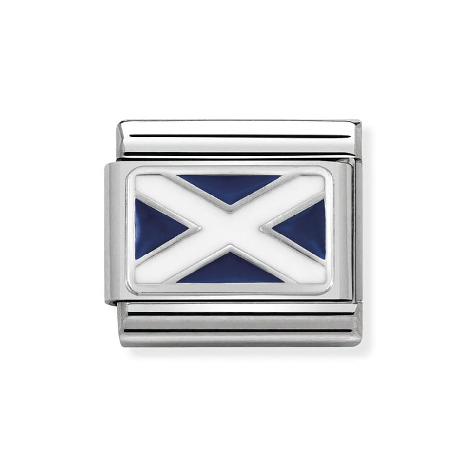 Nomination CLASSIC Silvershine Scotland Flag Charm