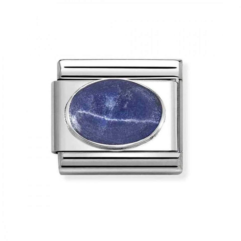 Nomination CLASSIC Silvershine Sodalite Charm
