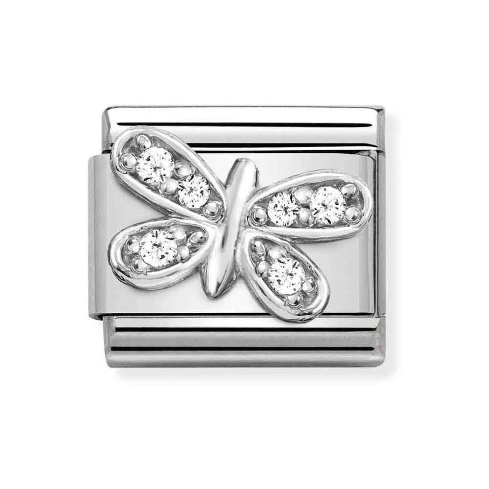 Nomination CLASSIC Silvershine Sparkly Butterfly Charm