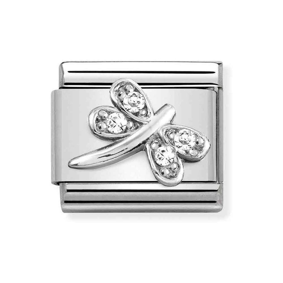Nomination CLASSIC Silvershine Sparkly Dragonfly Charm