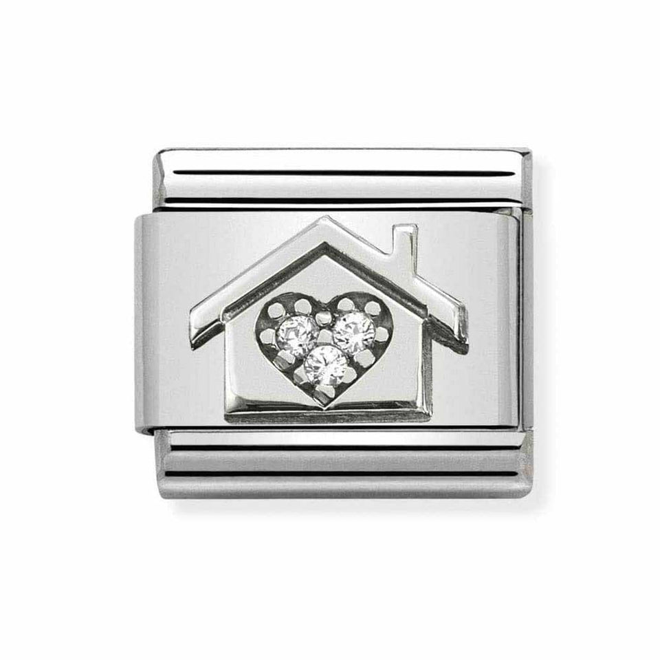 Nomination CLASSIC Silvershine Sparkly Heart Home Charm
