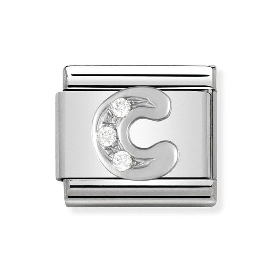 Nomination CLASSIC Silvershine Sparkly Letter 'C' Charm