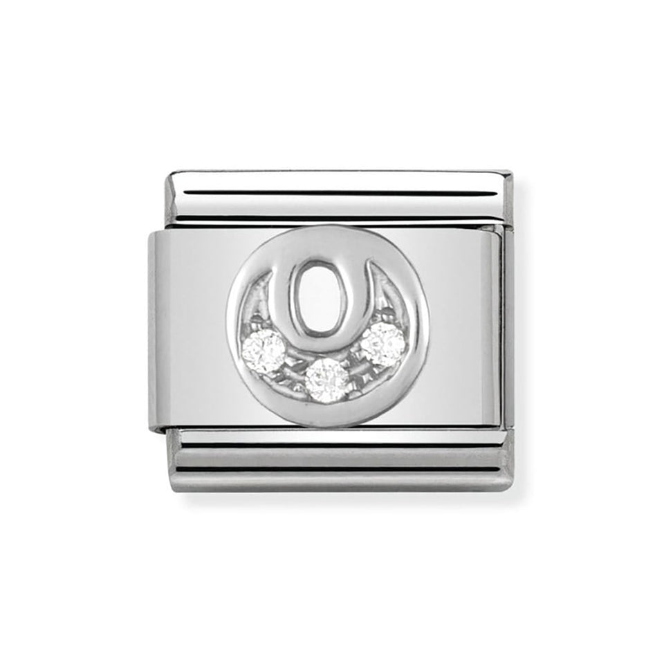 Nomination CLASSIC Silvershine Sparkly Letter 'O' Charm