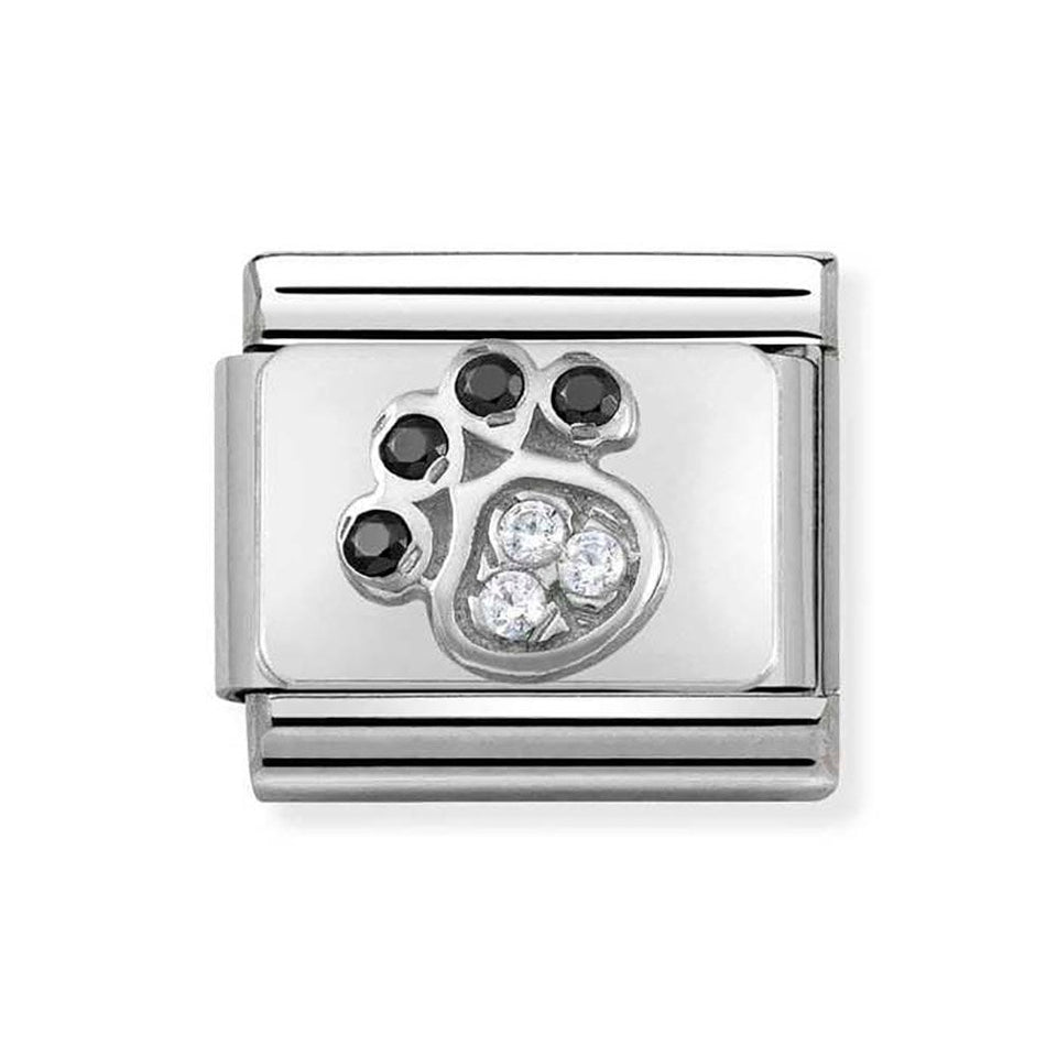 Nomination CLASSIC Silvershine Sparkly Paw Print Charm