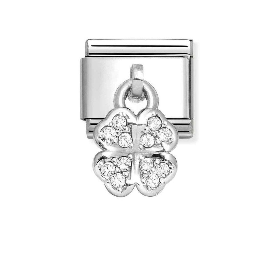 Nomination CLASSIC Silvershine Stone Set Clover Charm
