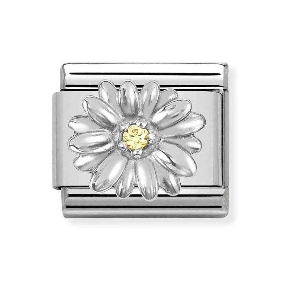 Nomination CLASSIC Silvershine Stone Set Daisy  Charm