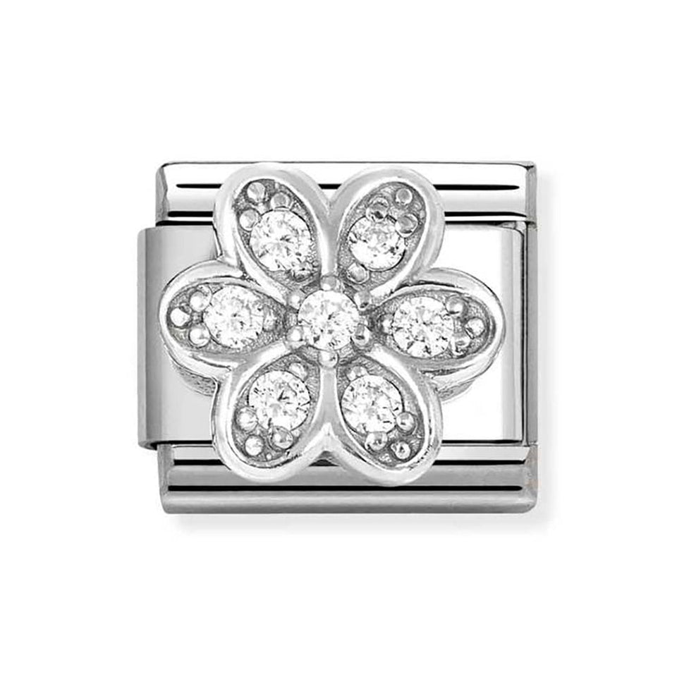 Nomination CLASSIC Silvershine Stone Set Daisy Charm