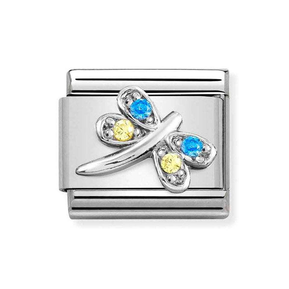 Nomination CLASSIC Silvershine Stone Set Dragonfly Charm