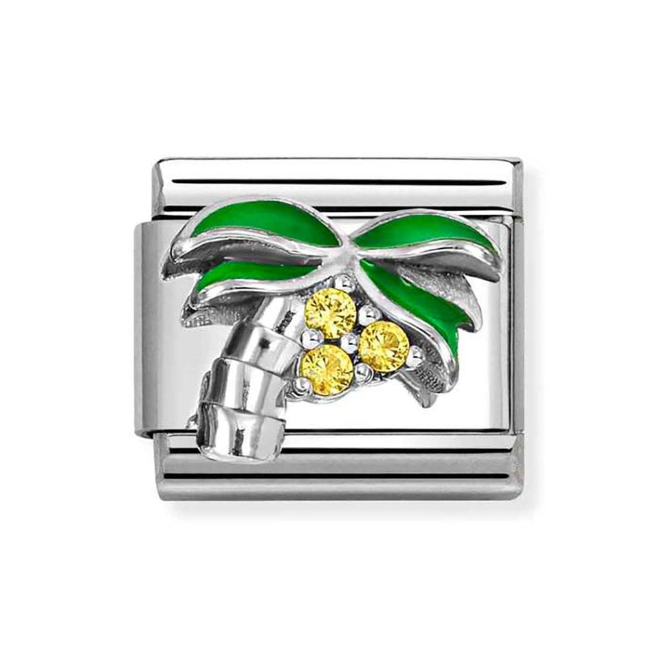 Nomination CLASSIC Silvershine Stone Set Palm Tree Charm