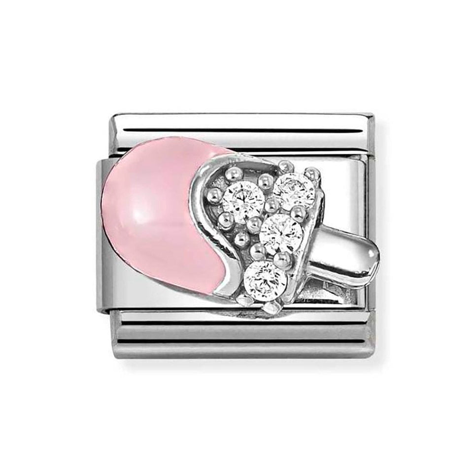 Nomination CLASSIC Silvershine Stone Set Pink Icecream Charm