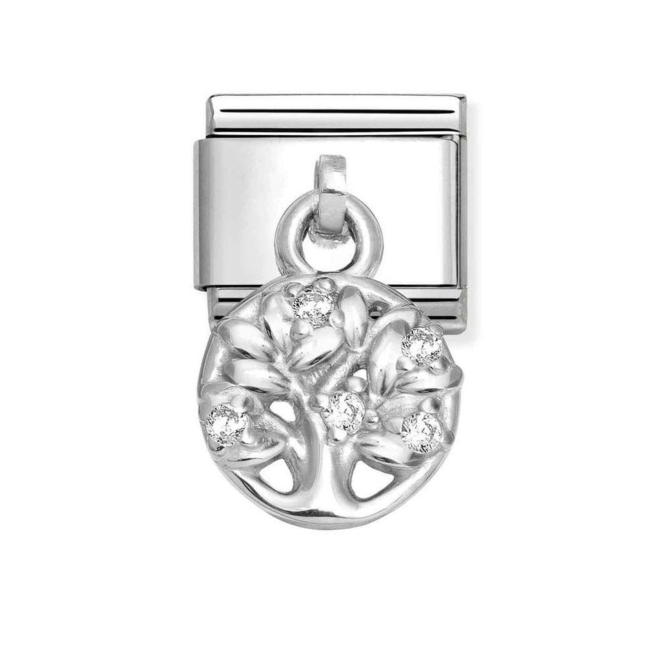 Nomination CLASSIC Silvershine Stone Set Tree of Life Pendant Charm
