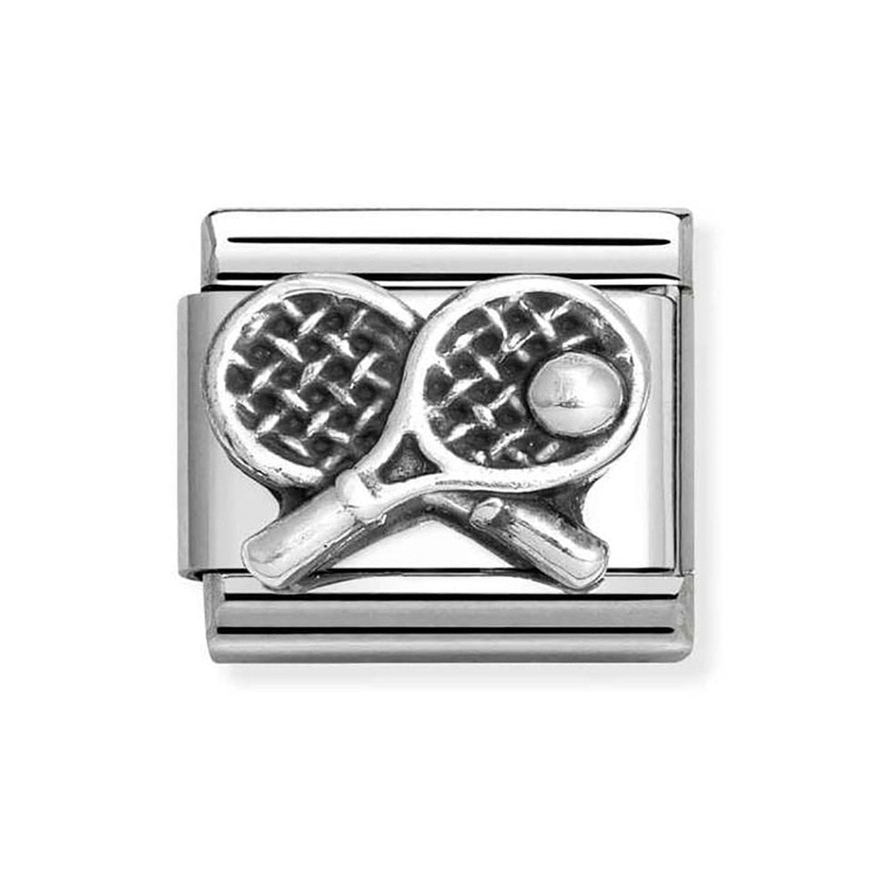 Nomination CLASSIC Silvershine Tennis Rackets Charm