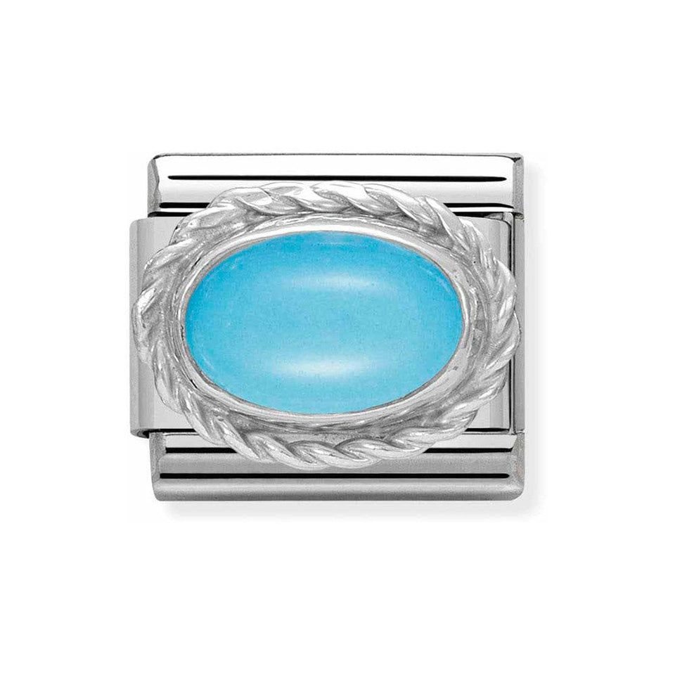 Nomination CLASSIC Silvershine Turquoise faceted Charm
