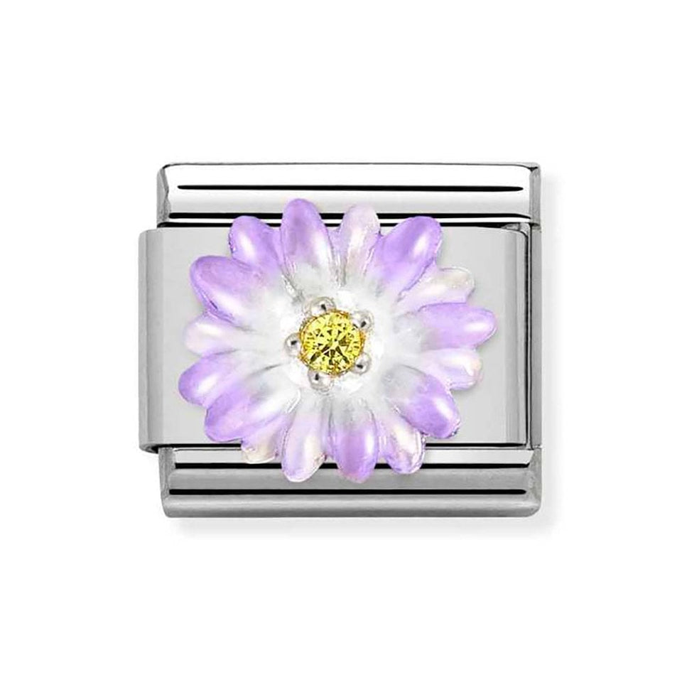 Nomination CLASSIC Silvershine Violet Flower Charm