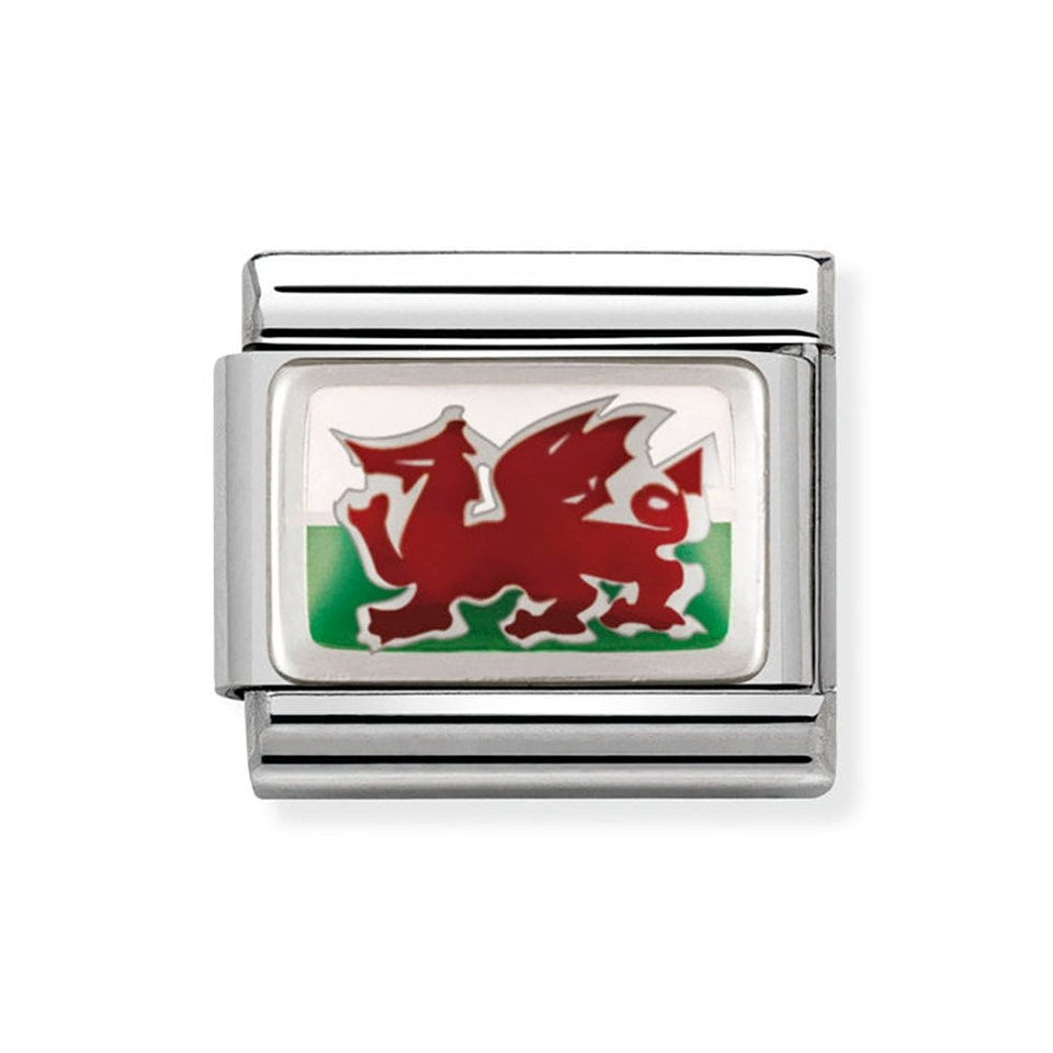 Nomination CLASSIC Silvershine Wales Flag Charm