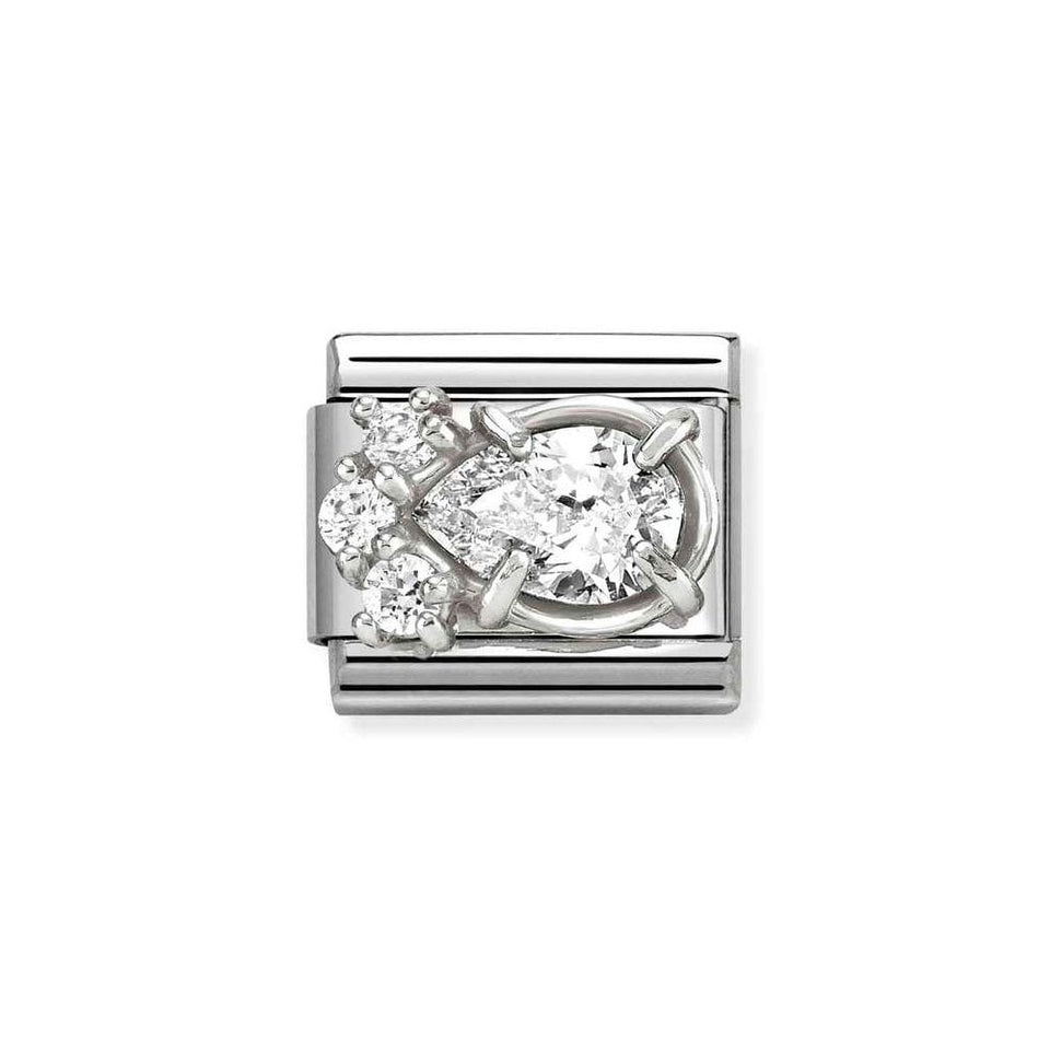 Nomination CLASSIC Silvershine White Drop Charm