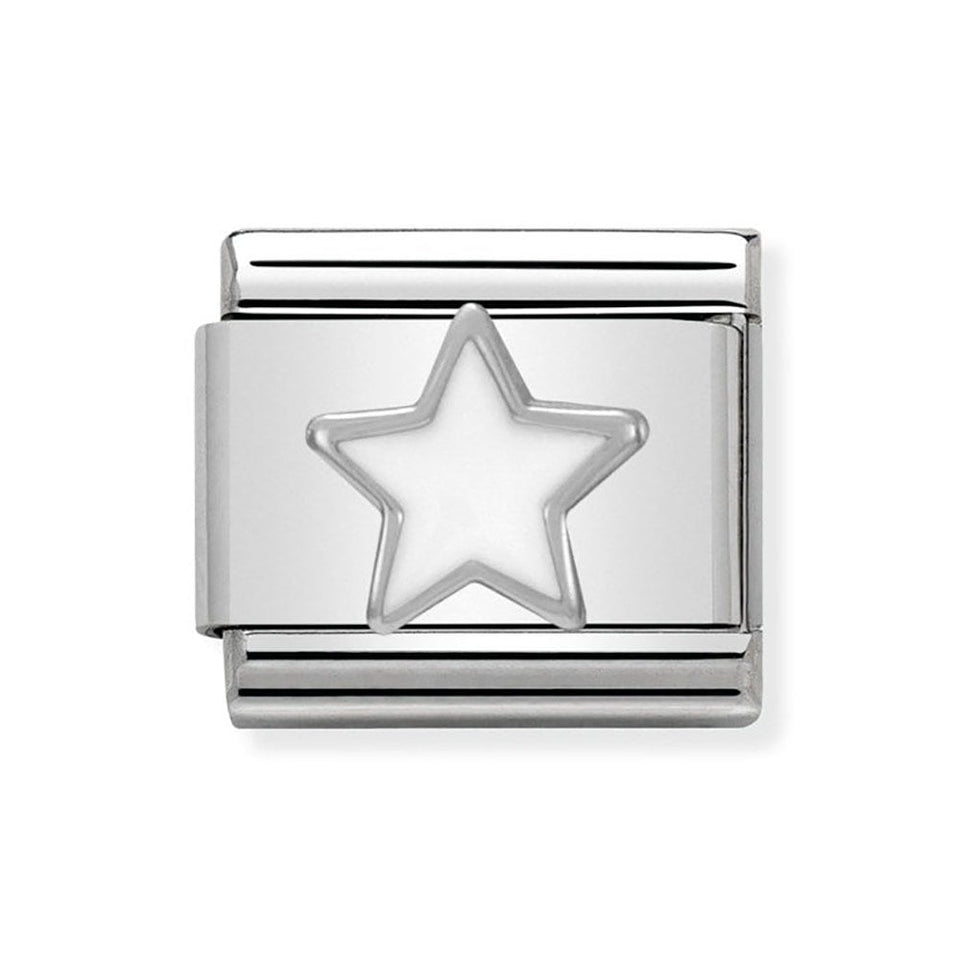 Nomination CLASSIC Silvershine White Star Charm