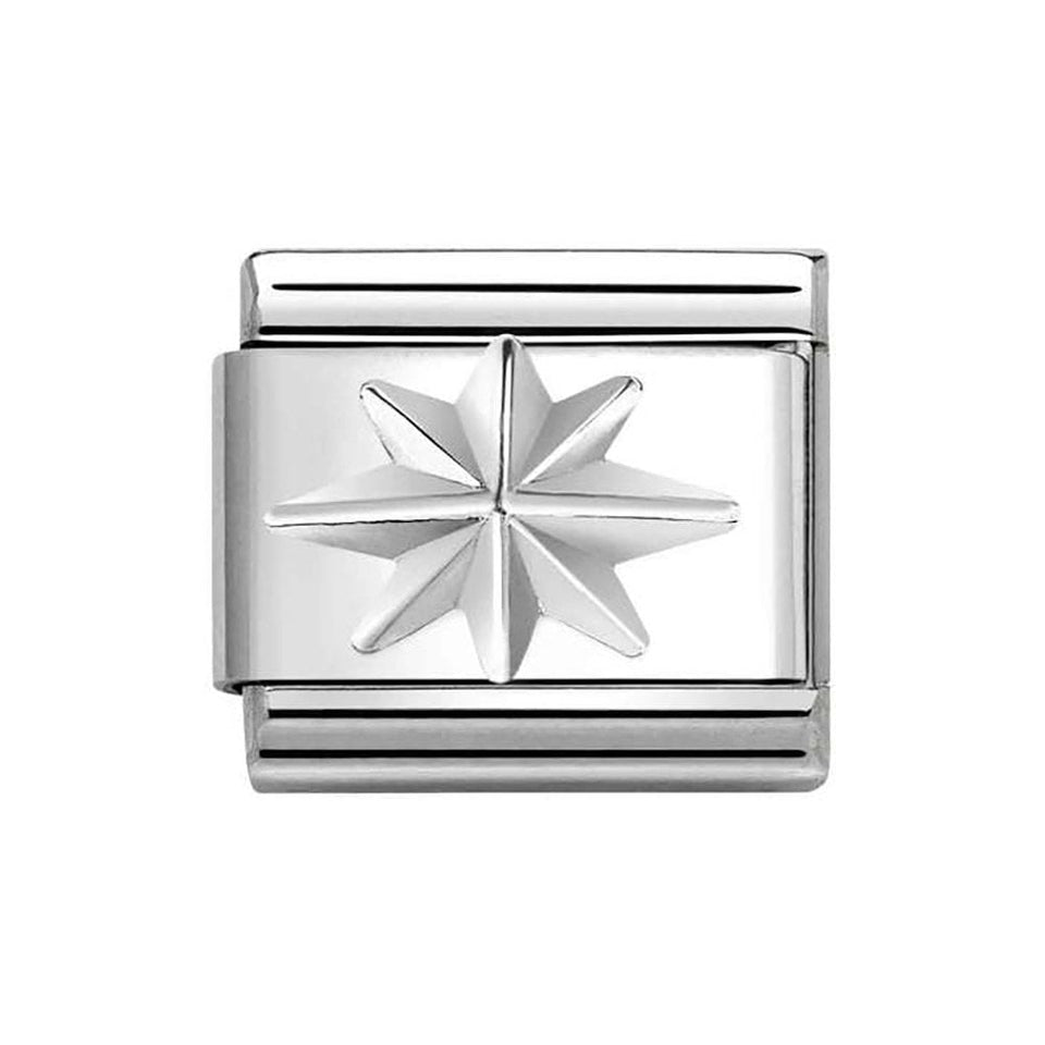Nomination CLASSIC Silvershine Wind Rose Charm