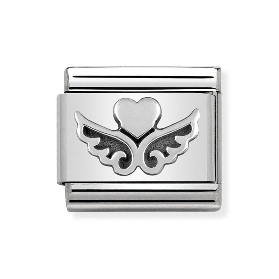 Nomination CLASSIC Silvershine Winged Heart Charm