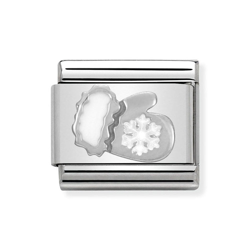 Nomination CLASSIC Silvershine Winter Mitten Charm