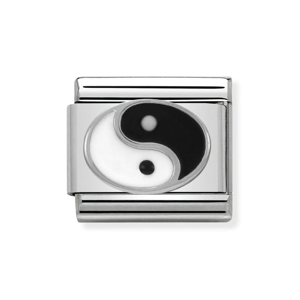 Nomination CLASSIC Silvershine Ying Yang Enamel Charm