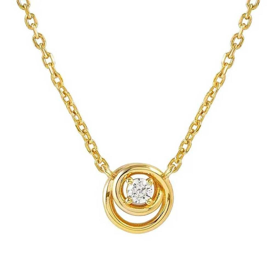 Nomination COSMICLOVE Gold Plated Steel Circle Necklace