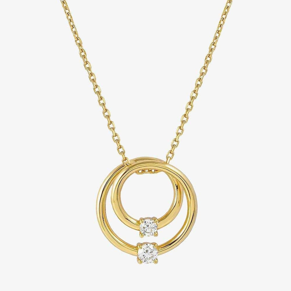 Nomination COSMICLOVE Gold Plated Steel Double Circle Necklace