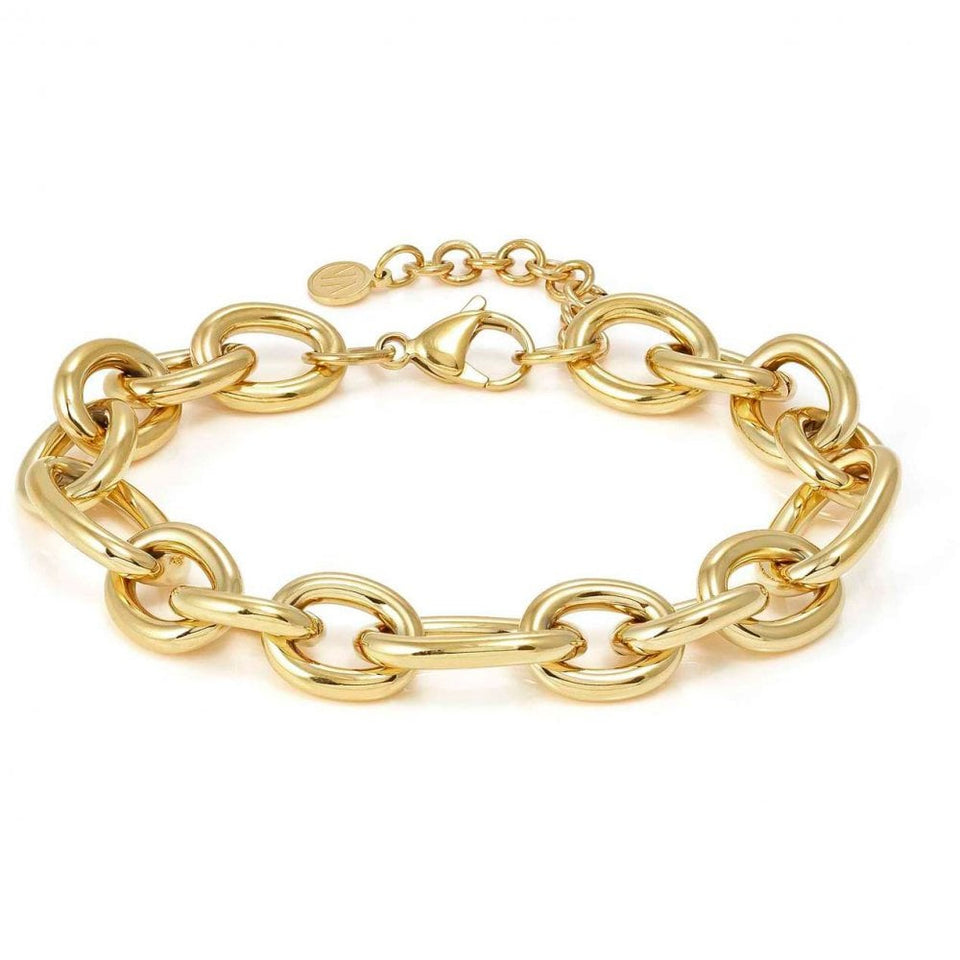 Nomination ECCLETTICA Steel Gold Tone Large Link Bracelet