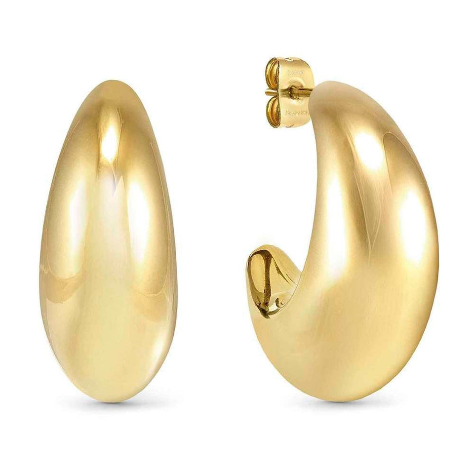 Nomination ECCLETTICA Steel Gold Tone Medium Moon Earrings