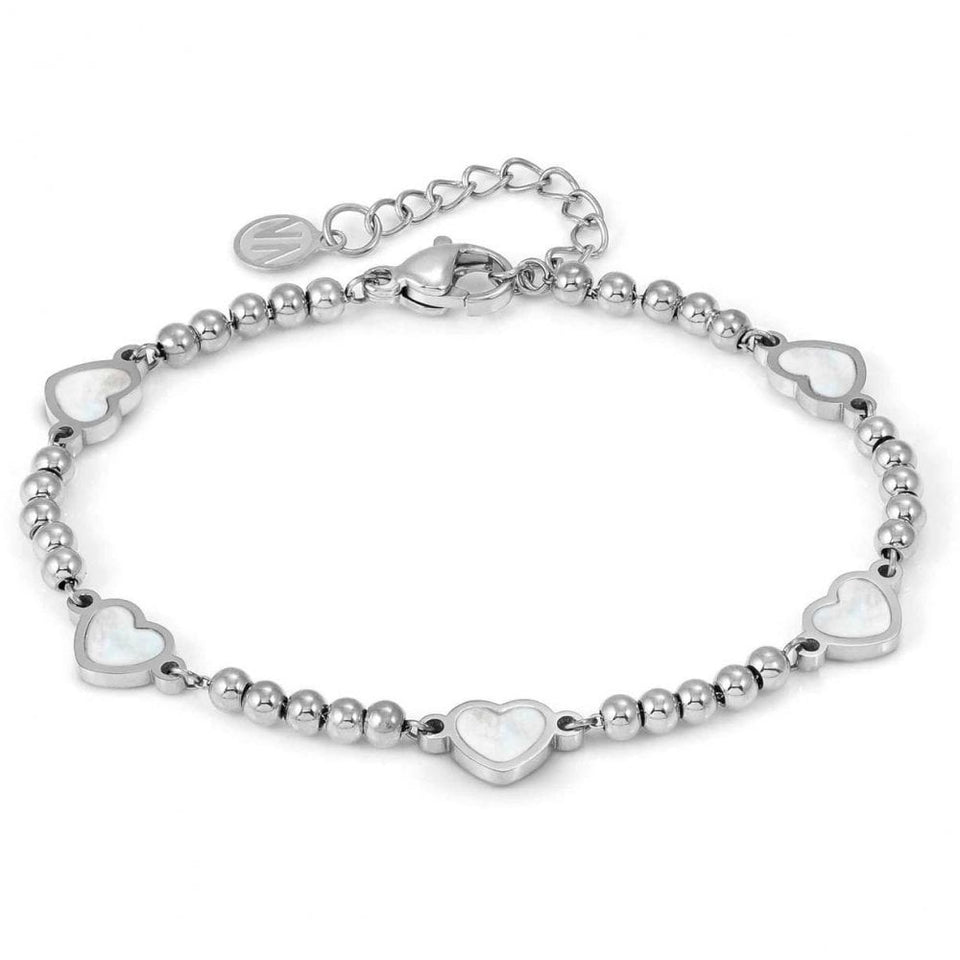 Nomination EMOSFERE Steel Mother of Pearl Hearts Bracelet