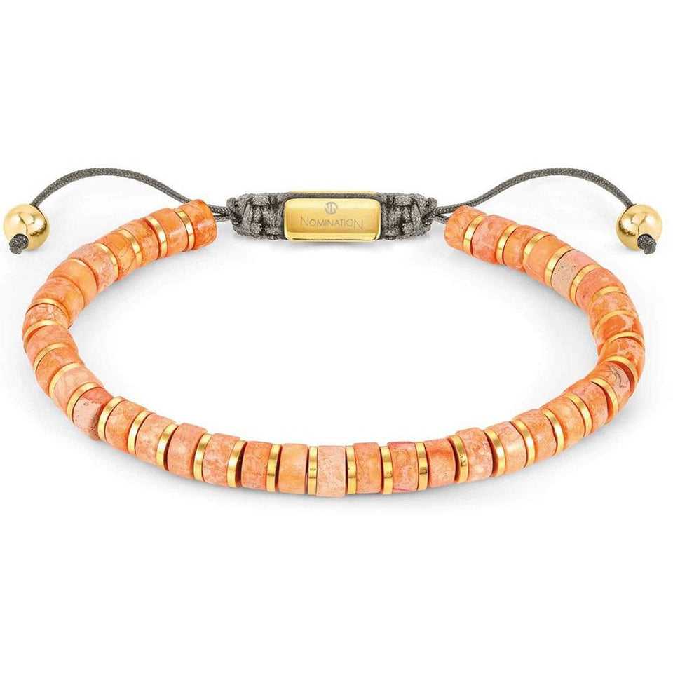Nomination INSTINCT Orange Jasper Drawstring Bracelet