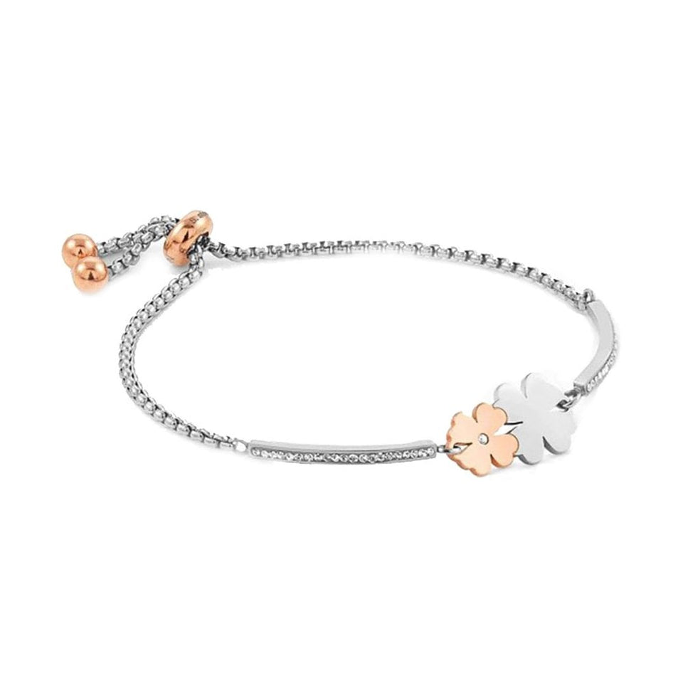 Nomination MILLELUCI Rose Double Clover Toggle Bracelet