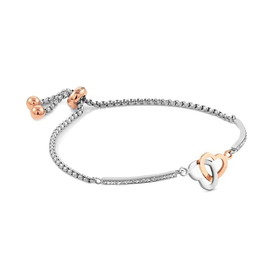 Nomination MILLELUCI Rose Interlocking Hearts Toggle Bracelet