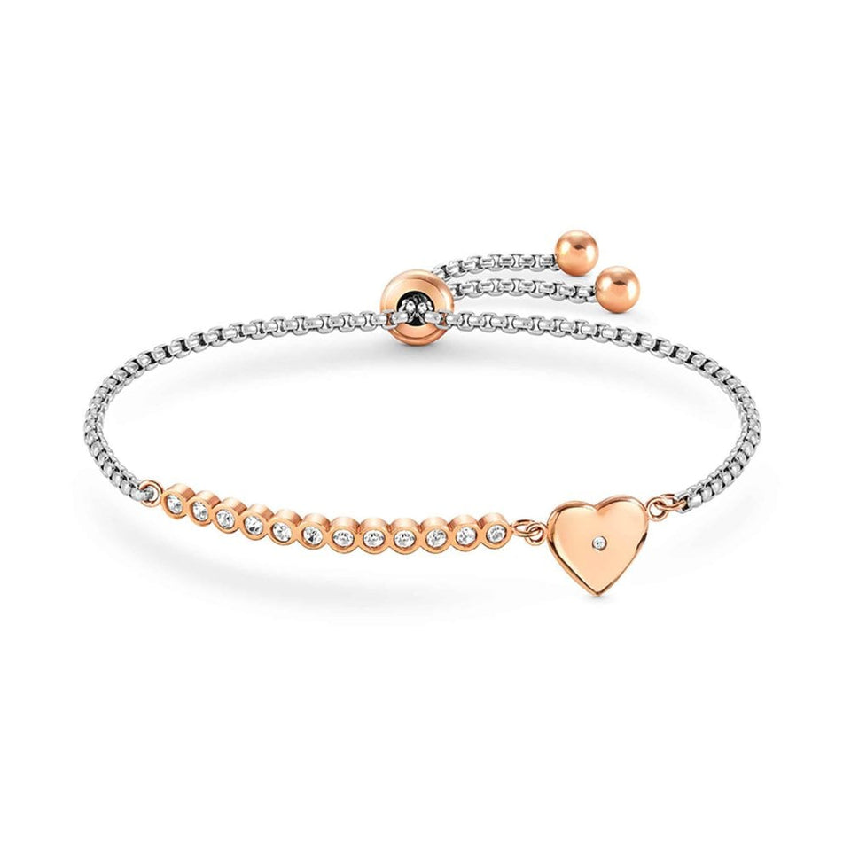 Nomination MILLELUCI Rose Pave Heart Toggle Bracelet