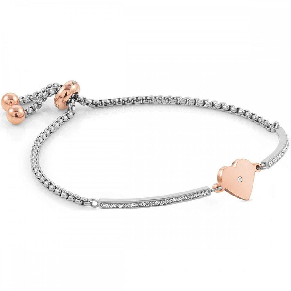 Nomination MILLELUCI Rose Pave Heart Toggle Bracelet