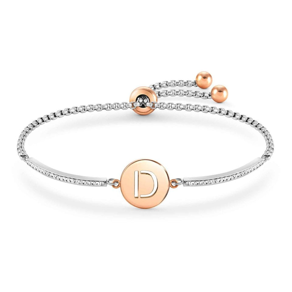 Nomination MILLELUCI Steel & Rose Plated Initial D Bracelet
