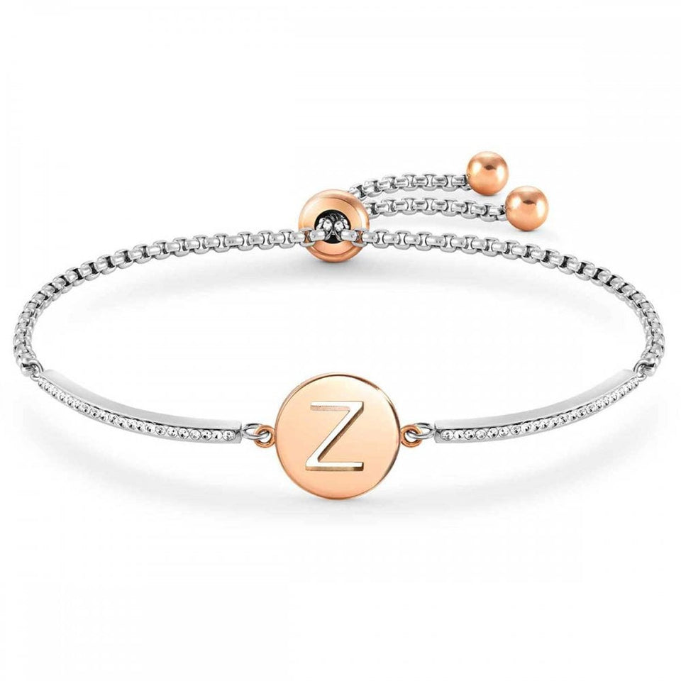 Nomination MILLELUCI Steel & Rose Plated Initial Z Bracelet
