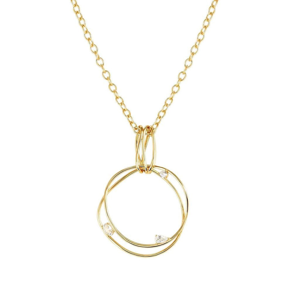 Nomination My Rebel Art Gold Tone Stone Set Open Circle Necklace
