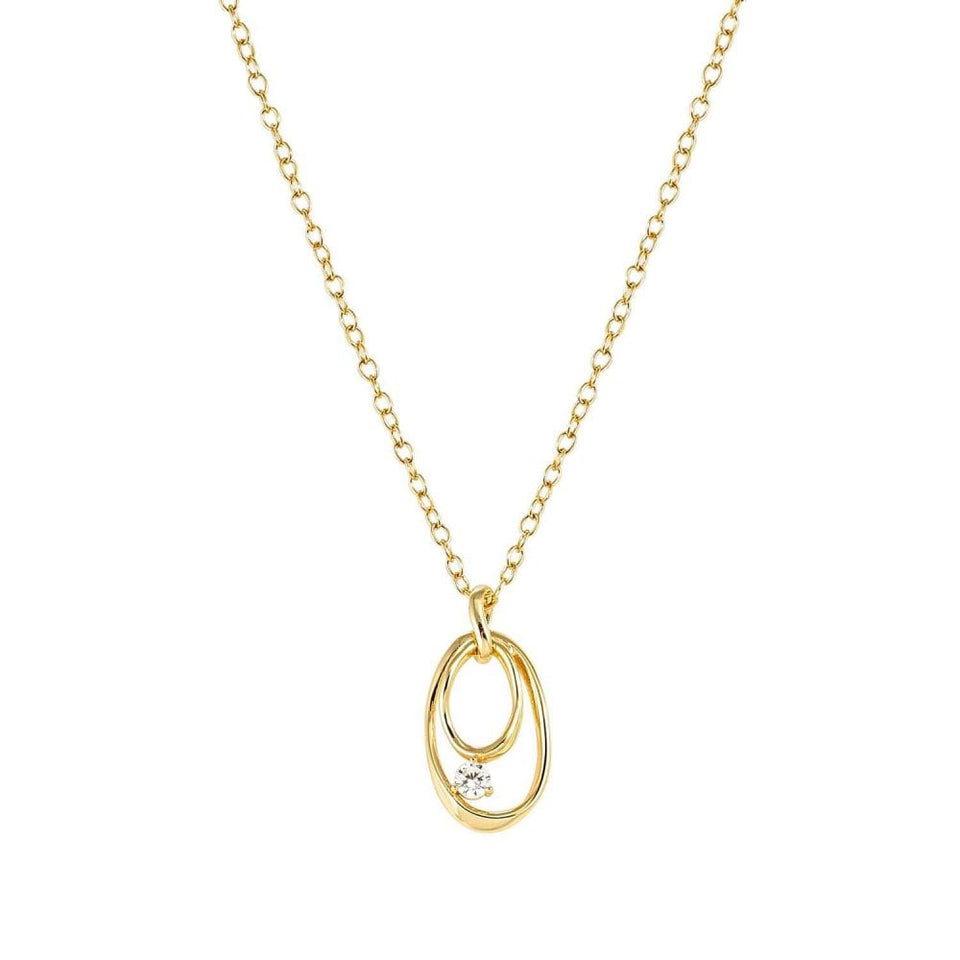 Nomination My Rebel Art Stone Set Oval Gold Tone Necklace