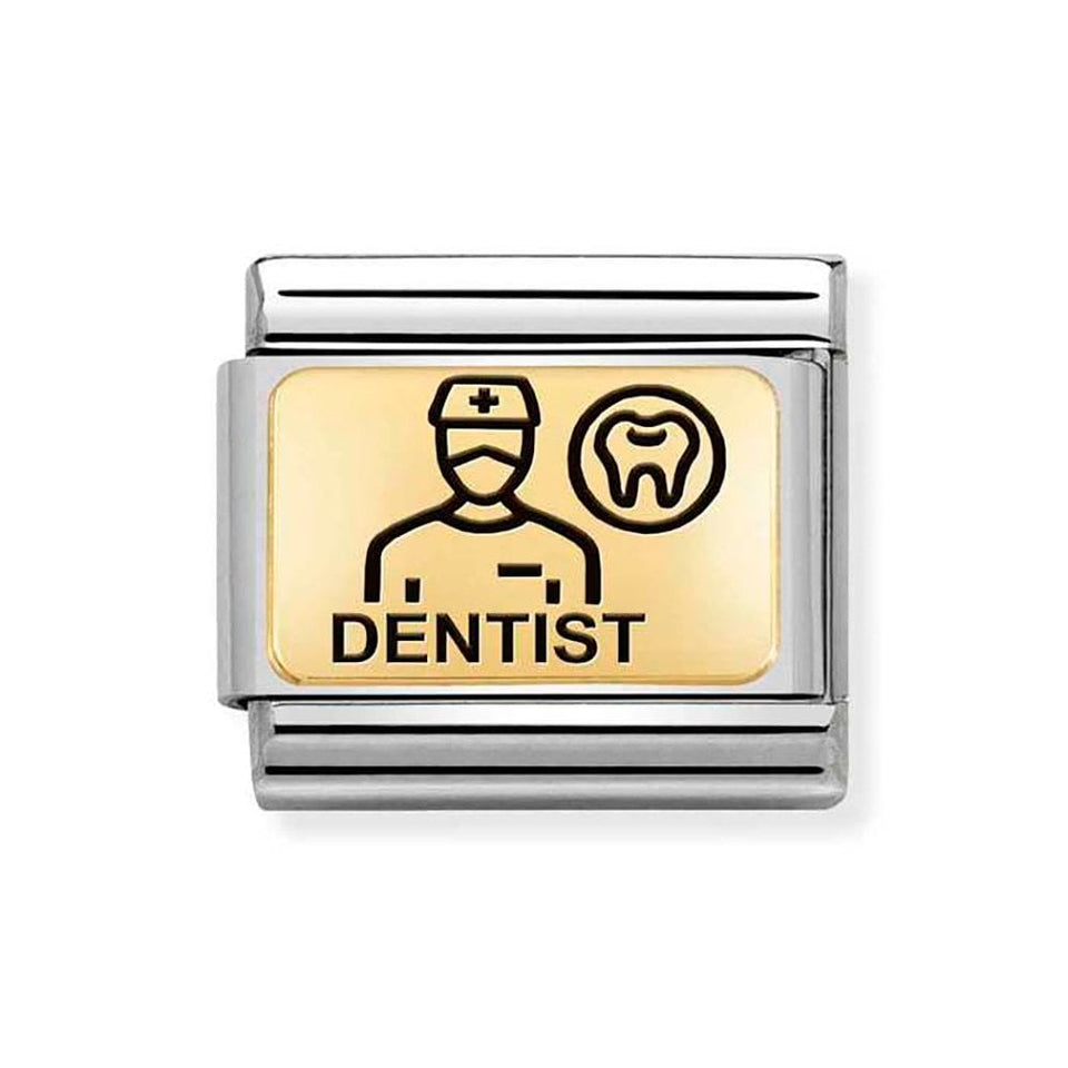 Nomination OUTLET CLASSIC Gold 'DENTIST' Charm