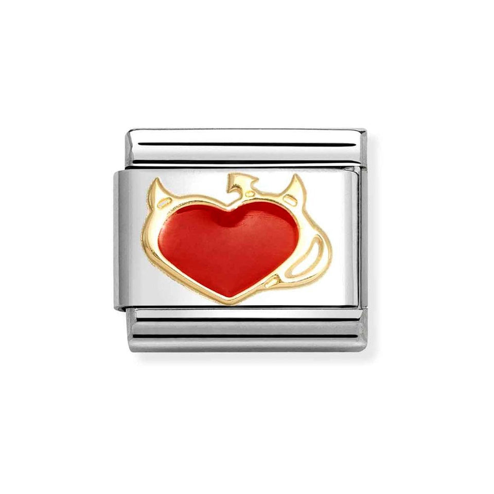 Nomination OUTLET CLASSIC Gold Devil Heart Charm
