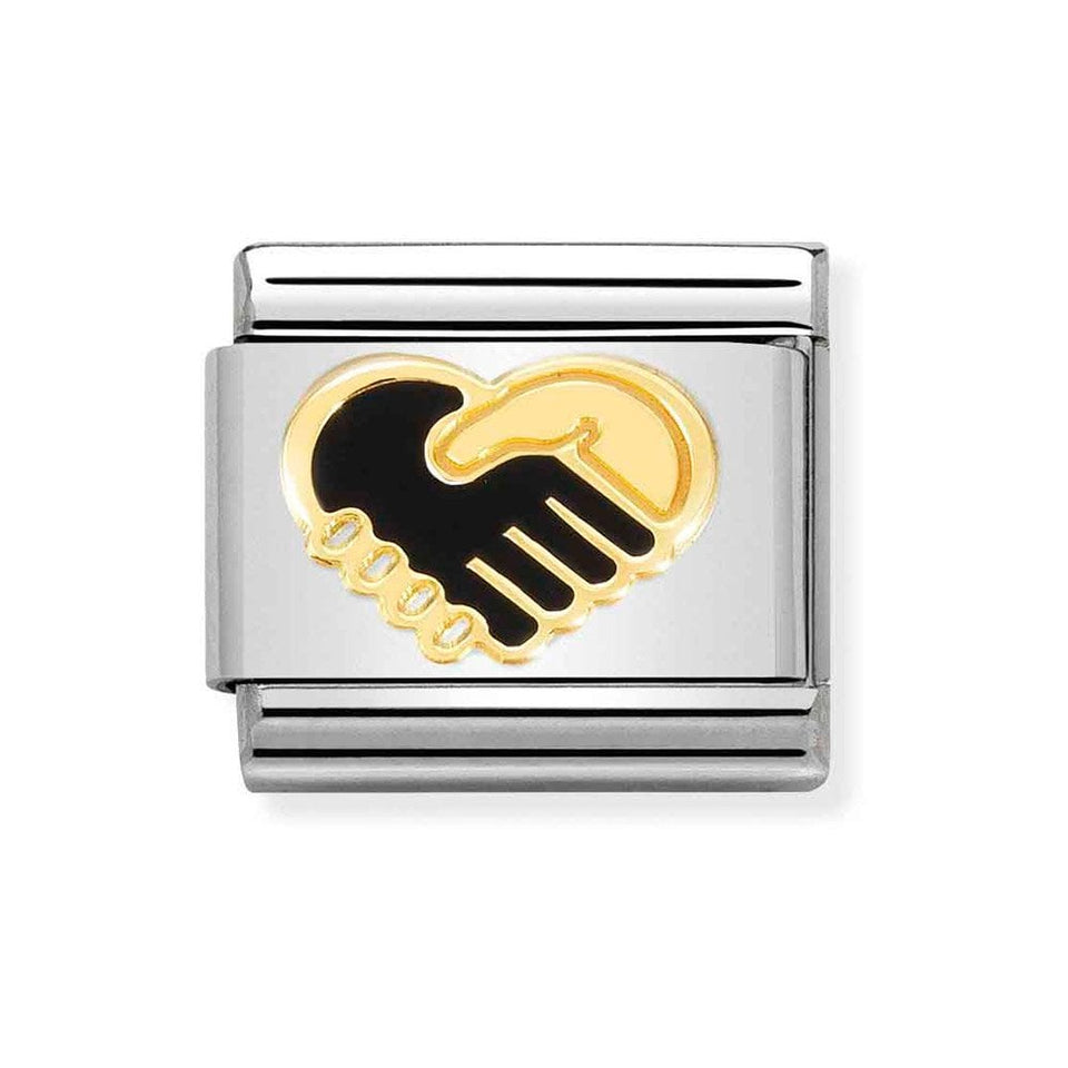 Nomination OUTLET CLASSIC Gold Heart Handshake Charm