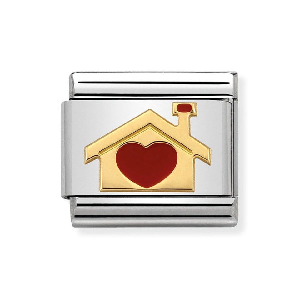 Nomination CLASSIC Gold Home with Heart Charm