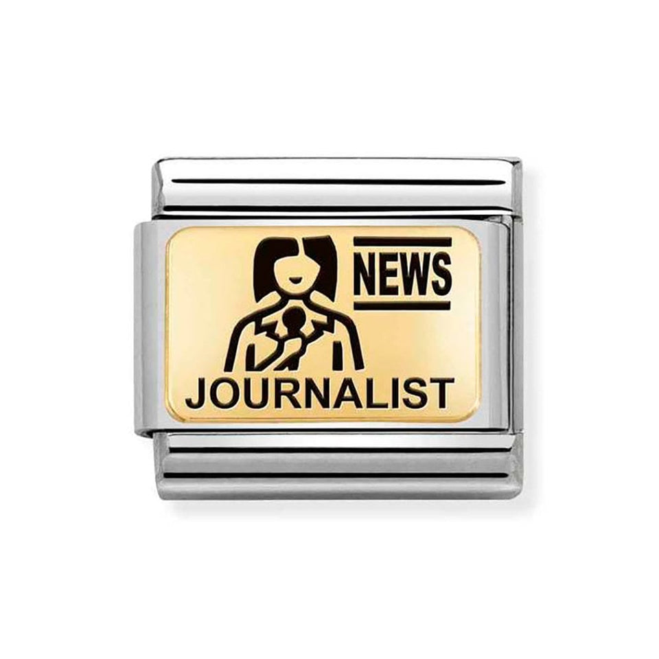 Nomination OUTLET CLASSIC Gold 'JOURNALIST' Charm