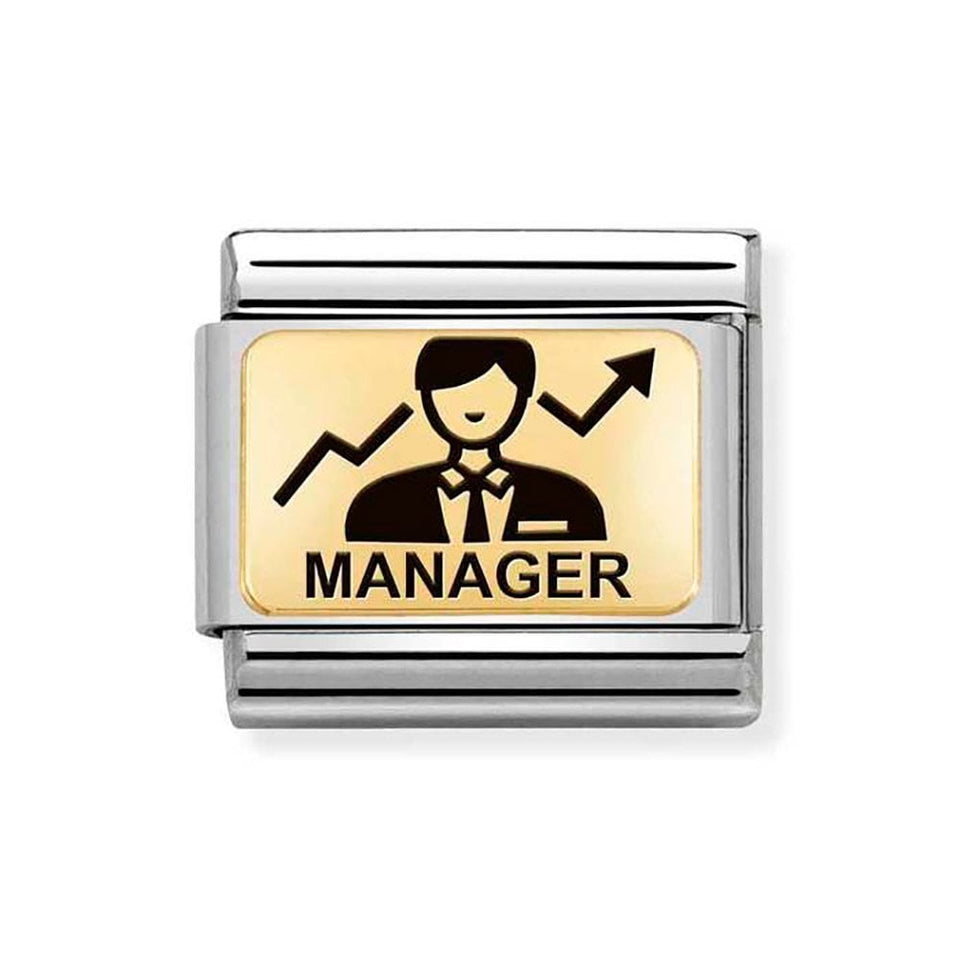 Nomination OUTLET CLASSIC Gold 'MALE MANAGER' Charm